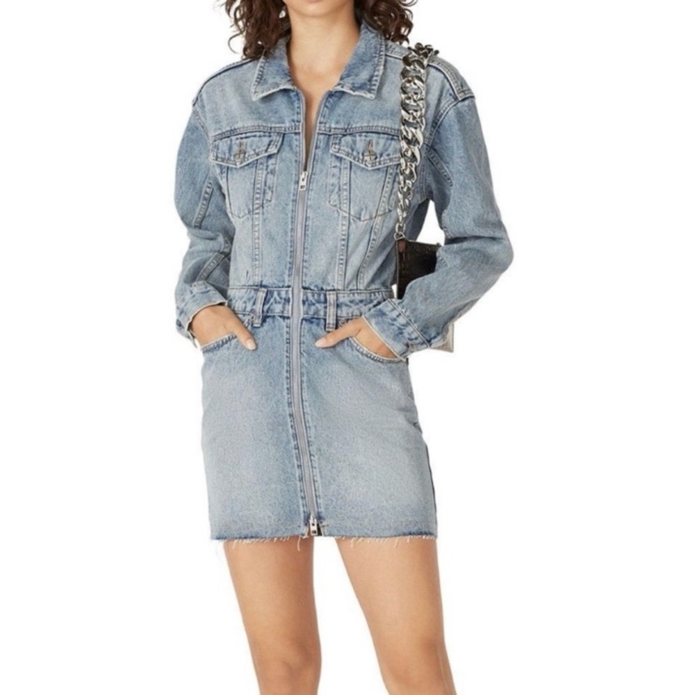 Ksubi Domino Dress Underrated Blue Jean